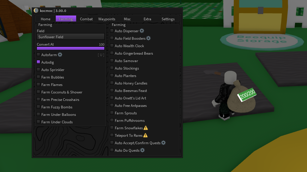 Bee Swarm Kocmoc Macro